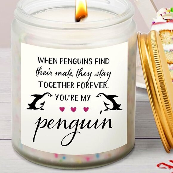 Soy Candle Lavender - You are my Penguin - Picture 1 of 4